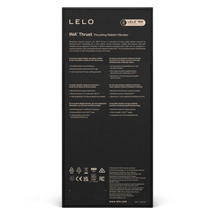 Ina Thrust Rabbit Stossvibrator Schwarz von Lelo