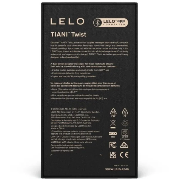 Tiani Twist Paarvibrator Zartrosa von Lelo