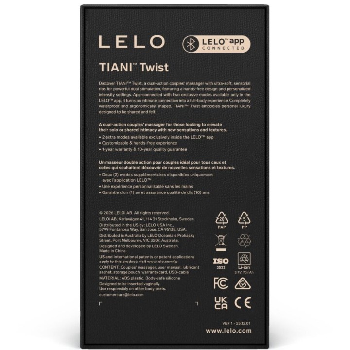 Tiani Twist Paarvibrator Lavendel von Lelo