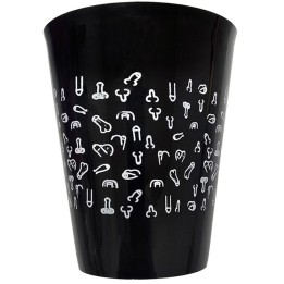 Schwarze Tasse 500 ml mit Weissen Penissen von Diablo Picante