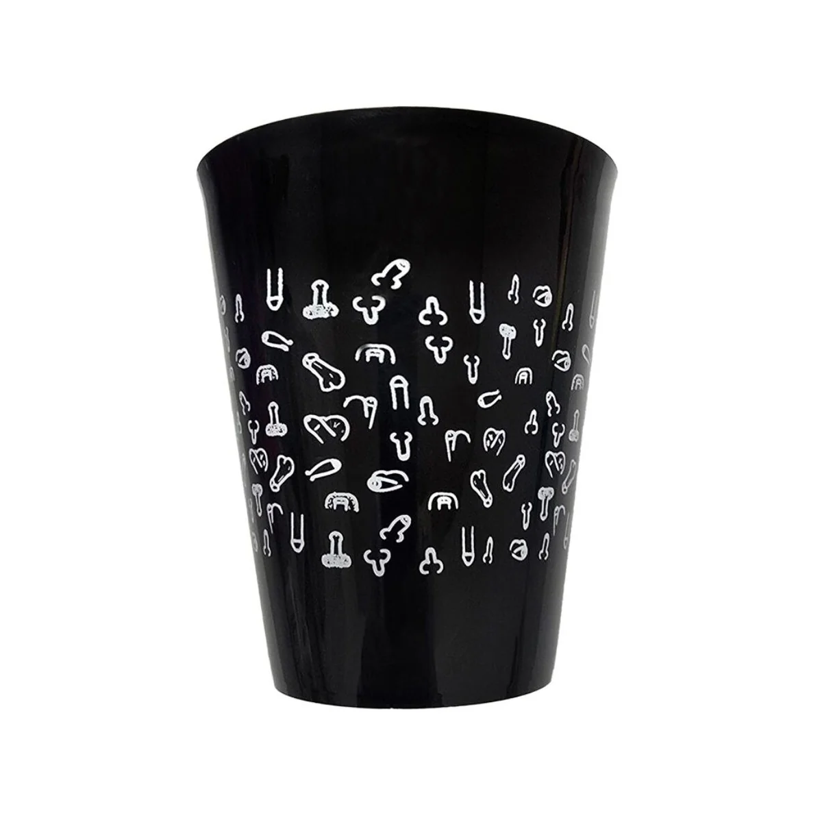 Schwarze Tasse 500 ml mit Weissen Penissen von Diablo Picante