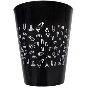Schwarze Tasse 500 ml mit Weissen Penissen von Diablo Picante