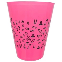 Fuchsia Cup 500 ml mit Schwarzen Penissen von Diablo Picante