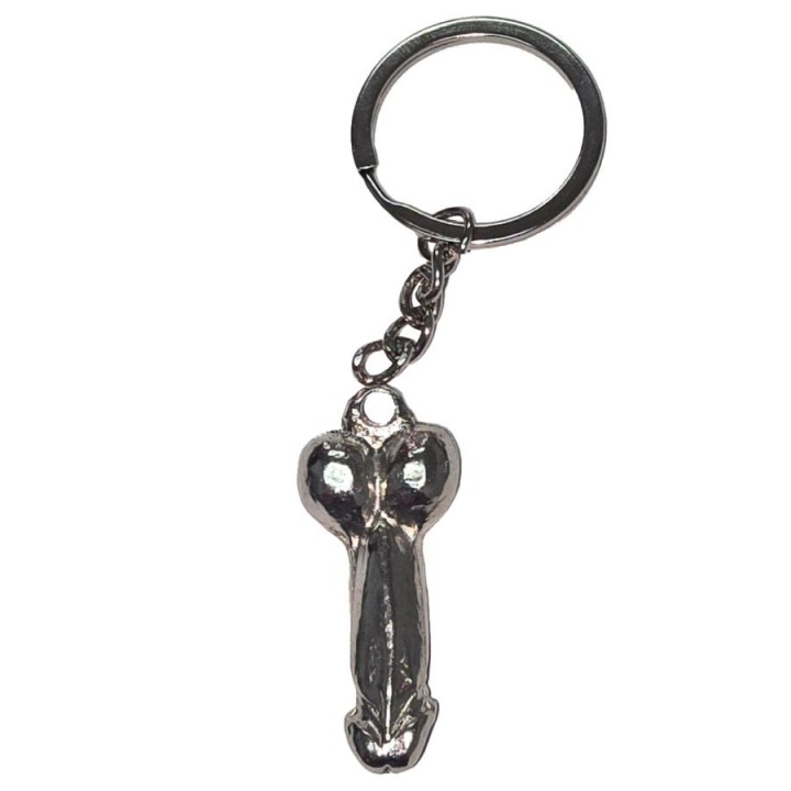Silberner Penis-Schlüsselanhänger Aus Metall von Diablo Picante