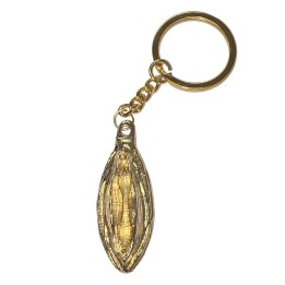 Metall-Schlüsselanhänger mit Goldenen Lippen von Diablo Picante