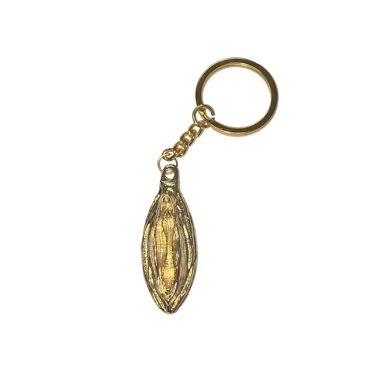 Metall-Schlüsselanhänger mit Goldenen Lippen von Diablo Picante