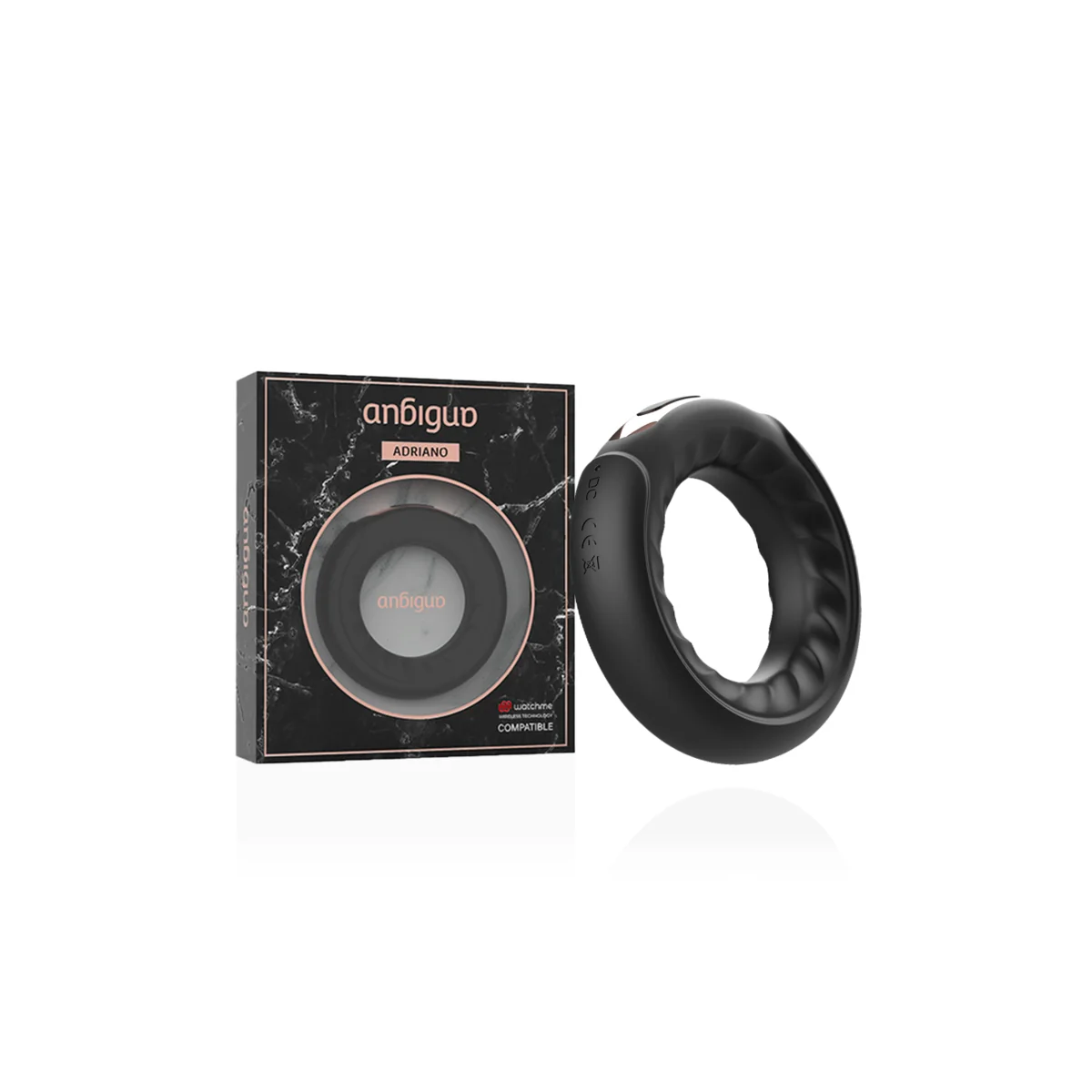 Vibrationsring Adriano, Kompatibel mit der Wireless-Technologie von Watchme von anbiguo | Fesselliebe.de
