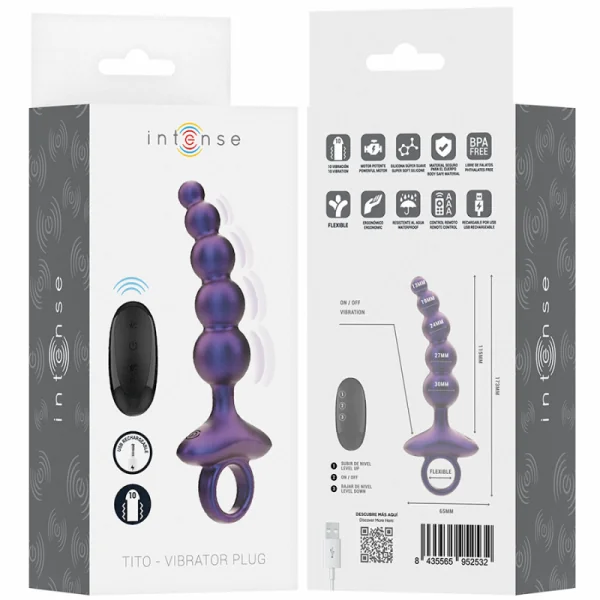 Tito Vibrierender Analstecker Modell 3 mit Fernbedienung von Intense Anal Toys | Fesselliebe.de