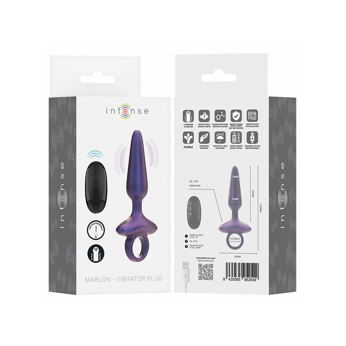 Marlon Vibrierender Analstecker Modell 4 mit Fernbedienung von Intense Anal Toys | Fesselliebe.de