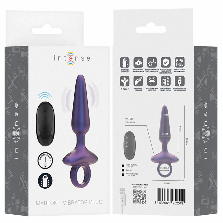 Marlon Vibrierender Analstecker Modell 4 mit Fernbedienung von Intense Anal Toys | Fesselliebe.de