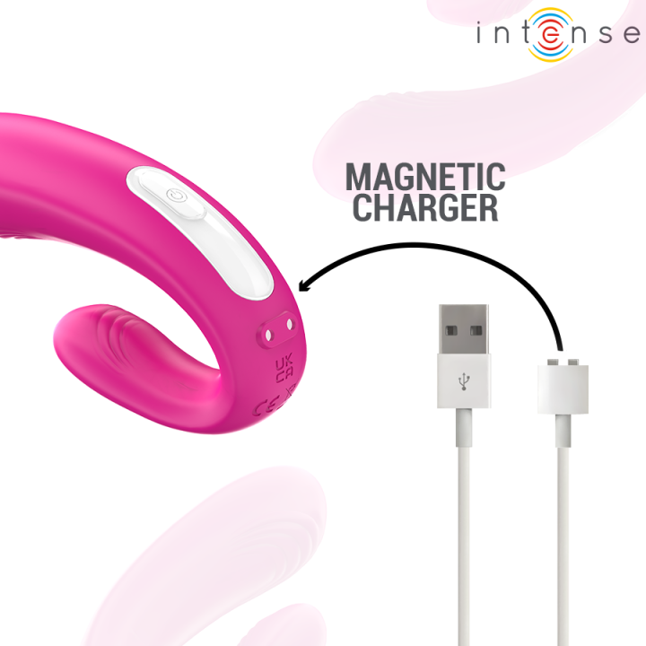 Janet Doppelter U-Förmiger Stimulator und Vibrator mit Fernbedienung Rosa von Intense Couples Toys | Fesselliebe.de