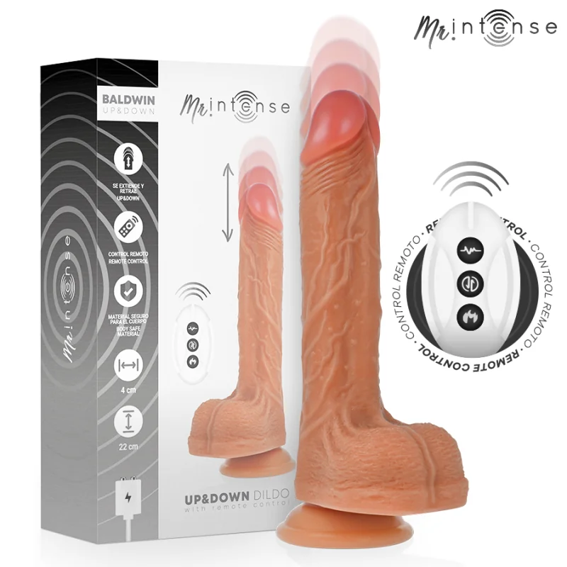 Baldwin Multifunktionsgerät mit Vibration, Auf- und Ab-Fernbedienung, 22 cm – oder – 4 cm von Mr, Intense | Fesselliebe.de