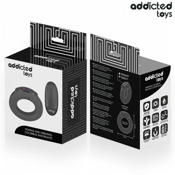 Vibrierender Cockring mit Wärmeeffekt und mit Fernbedienung von Addicted Toys | Fesselliebe.de