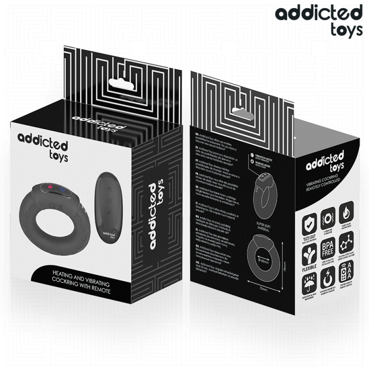 Vibrierender Cockring mit Wärmeeffekt und mit Fernbedienung von Addicted Toys | Fesselliebe.de