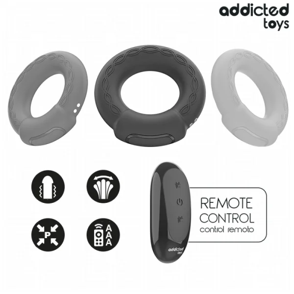 Vibrierender Cockring mit Wärmeeffekt und mit Fernbedienung von Addicted Toys | Fesselliebe.de