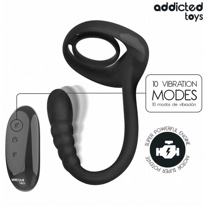 P-Spot Vibrierender Cock Ring mit Fernbedienung von Addicted Toys | Fesselliebe.de