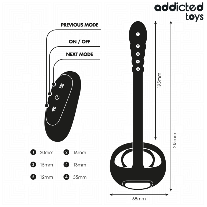 P-Spot Vibrierender Cock Ring mit Fernbedienung von Addicted Toys | Fesselliebe.de