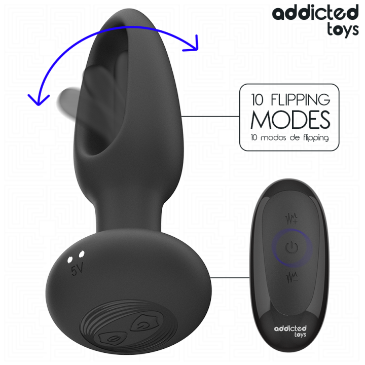 Analplug mit Vibrierender Zunge und mit Fernbedienung von Addicted Toys | Fesselliebe.de