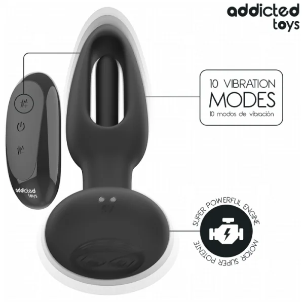 Analplug mit Vibrierender Zunge und mit Fernbedienung von Addicted Toys | Fesselliebe.de