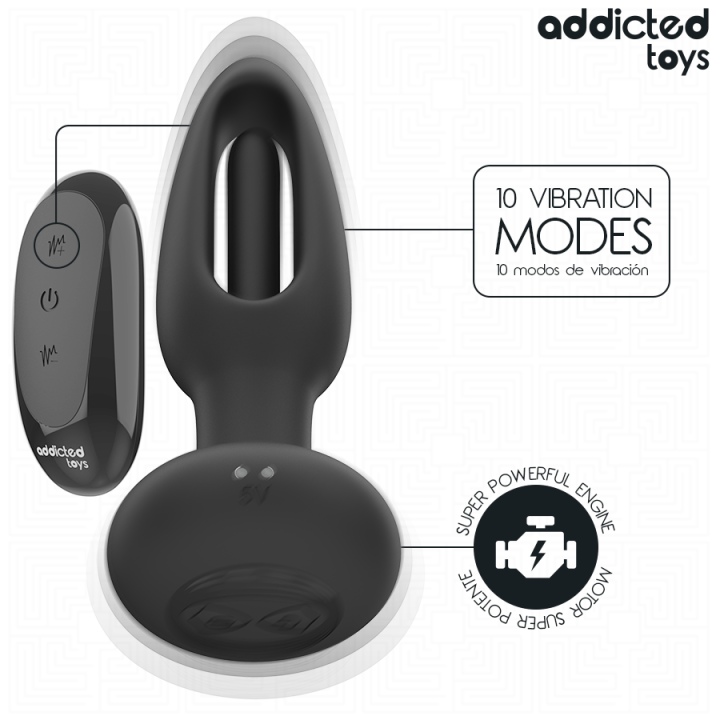 Analplug mit Vibrierender Zunge und mit Fernbedienung von Addicted Toys | Fesselliebe.de