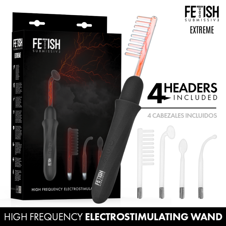 Vibrador Wand Electroestimulación Alta Frecuencia von Fetish Submissive Extreme