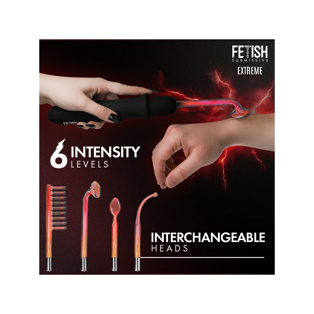 Vibrador Wand Electroestimulación Alta Frecuencia von Fetish Submissive Extreme
