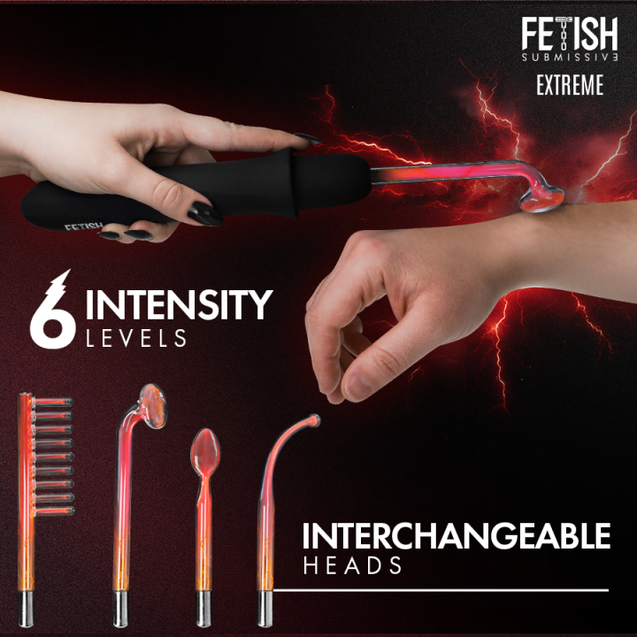 Vibrador Wand Electroestimulación Alta Frecuencia von Fetish Submissive Extreme