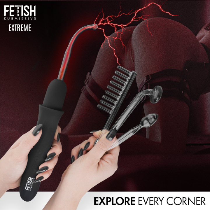 Vibrador Wand Electroestimulación Alta Frecuencia von Fetish Submissive Extreme