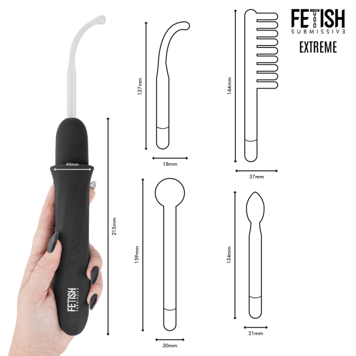 Vibrador Wand Electroestimulación Alta Frecuencia von Fetish Submissive Extreme