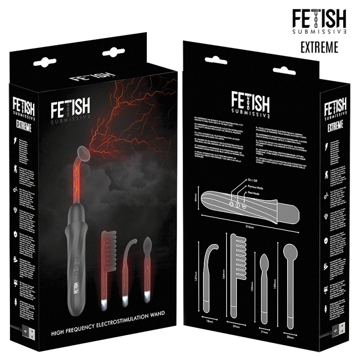Vibrador Wand Electroestimulación Alta Frecuencia von Fetish Submissive Extreme