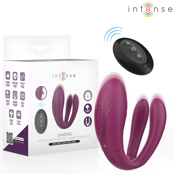Sandra Klappe- und Vibrationsklemmstimulator mit Fernbedienung von Intense Couples Toys | Fesselliebe.de