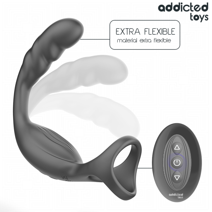 Doppelter Prostatik-Cockring mit Fernbedienung von Addicted Toys | Fesselliebe.de