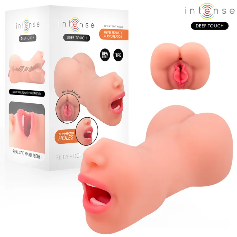 Riley Doppelmusturbator für Mund und Vagina von Intense Deep Touch | Fesselliebe.de