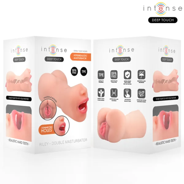 Riley Doppelmusturbator für Mund und Vagina von Intense Deep Touch | Fesselliebe.de