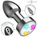Vibrierender Analplug Aus Metall mit Led-Leuchten und Fernbedienung - Grösse S von Intense Anal Toys