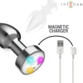 Vibrierender Analplug Aus Metall mit Led-Leuchten und Fernbedienung - Grösse M von Intense Anal Toys