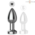 Vibrierender Analplug Aus Metall mit Led-Leuchten und Fernbedienung - Grösse M von Intense Anal Toys