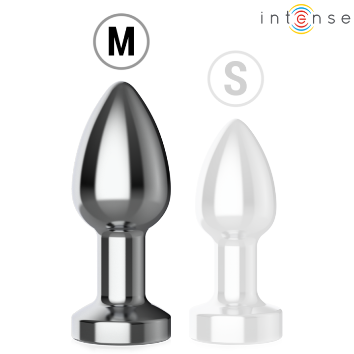 Vibrierender Analplug aus Metall mit Led-Leuchten und mit Fernbedienung - Grösse M von Intense Anal Toys | Fesselliebe.de
