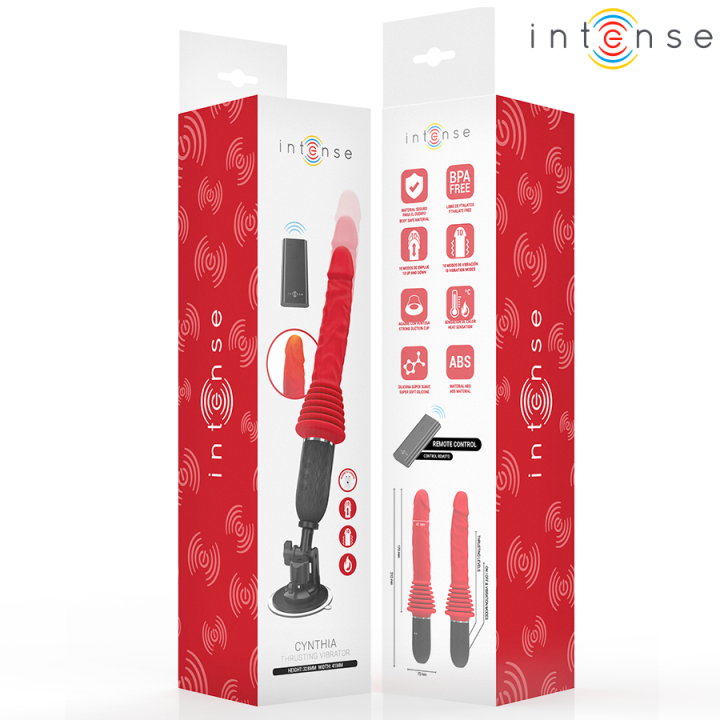 Cynthia mit Fernbedienungs-Stossvibrator mit Wärmefunktion von Intense Fun | Fesselliebe.de