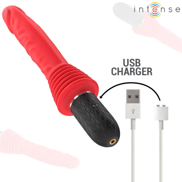 Cynthia mit Fernbedienungs-Stossvibrator mit Wärmefunktion von Intense Fun | Fesselliebe.de