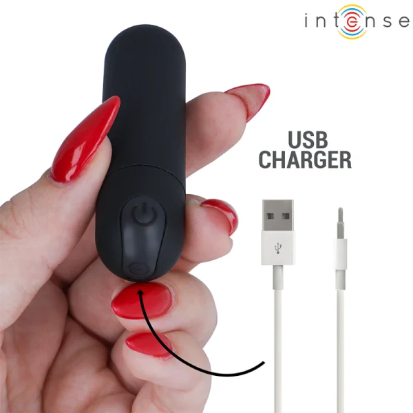 Karen Mini wiederaufladbarer Vibrationskugel Schwarz von Intense Fun | Fesselliebe.de