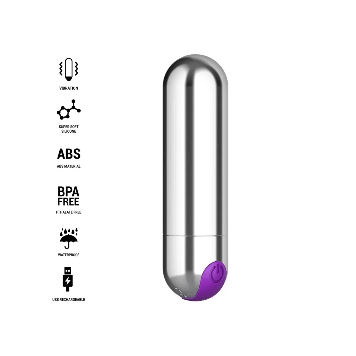 Karen Mini wiederaufladbarer Vibrationskugel Silber von Intense Fun | Fesselliebe.de