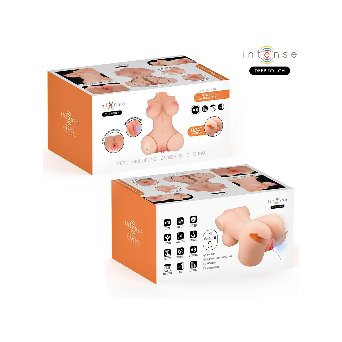 Vero Torso Vagina mit Saug-, Wärme-, Vibrations- und Stimmeffekten L 5,5 Kg von Intense Bodies & Masturbators