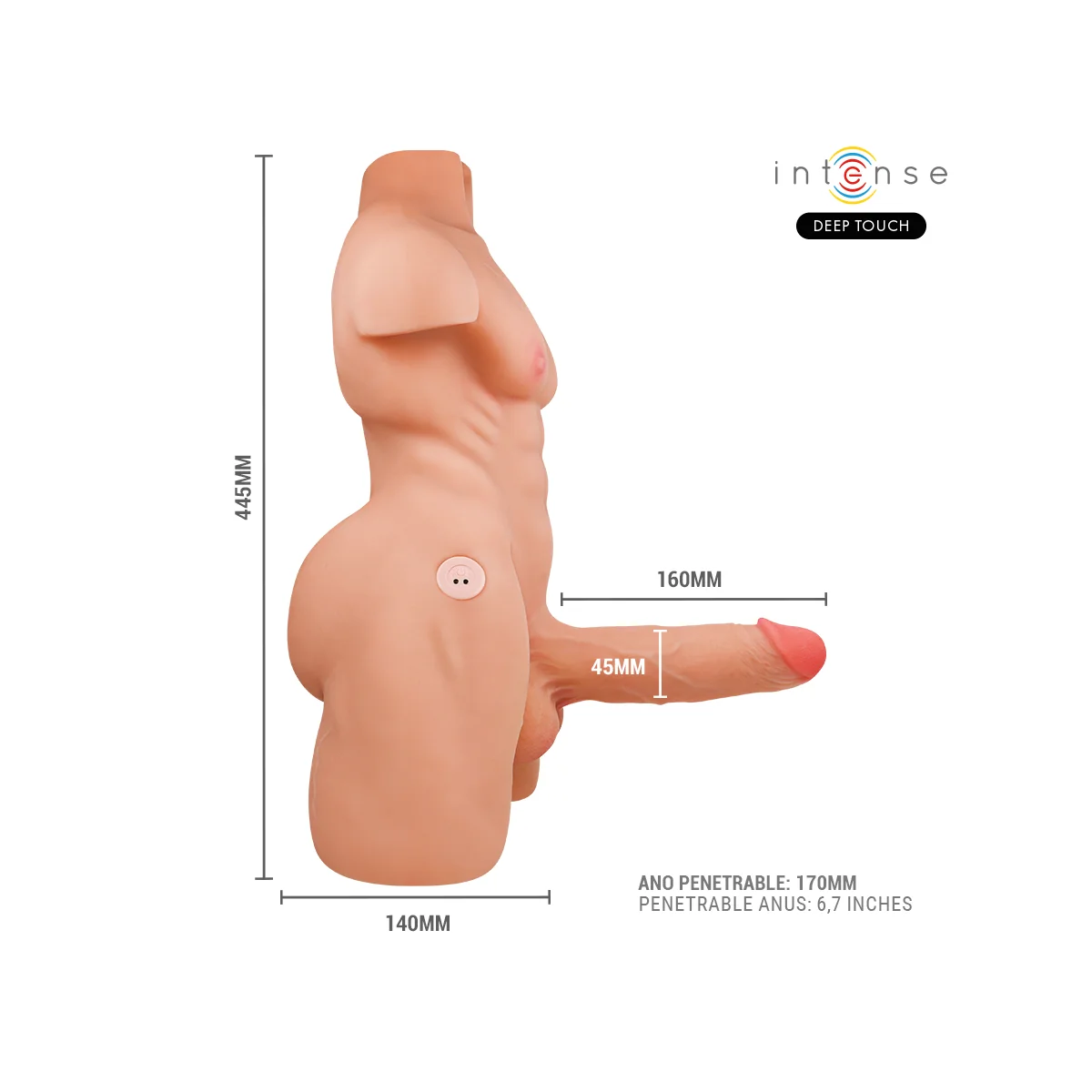 Dildo mit Druck- und Vibrationsmöglichkeiten, Fernbedienung, 6,2 Kg von Intense Bodies & Masturbators