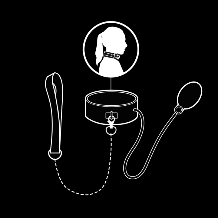 aufblasbares Würgehalsband mit Kette von Fetish Submissive Extreme