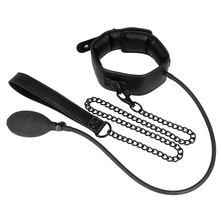 aufblasbares Würgehalsband mit Kette von Fetish Submissive Extreme