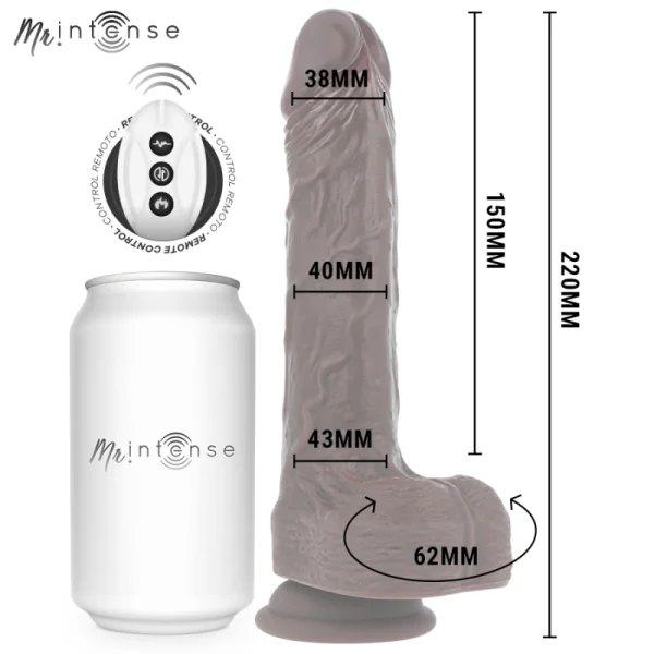 Matt Realistisches Multifunktions-Motor mit Vibration, Auf- und Ab-Fernbedienung, 22 cm – O – 4 cm von Mr, Intense | Fesselliebe.de