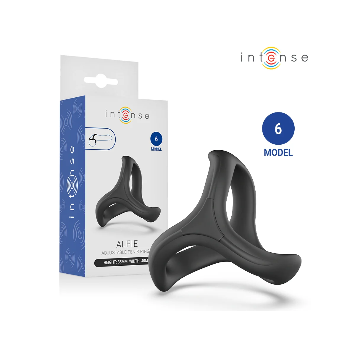 Alfie Verstellbarer Dreifach-Penisring Modell 6 von Intense For Him