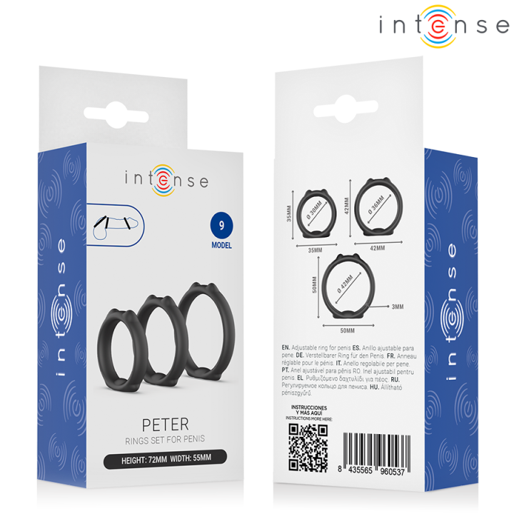 Peter 3er-Set Penisringe Modell 9 von Intense For Him