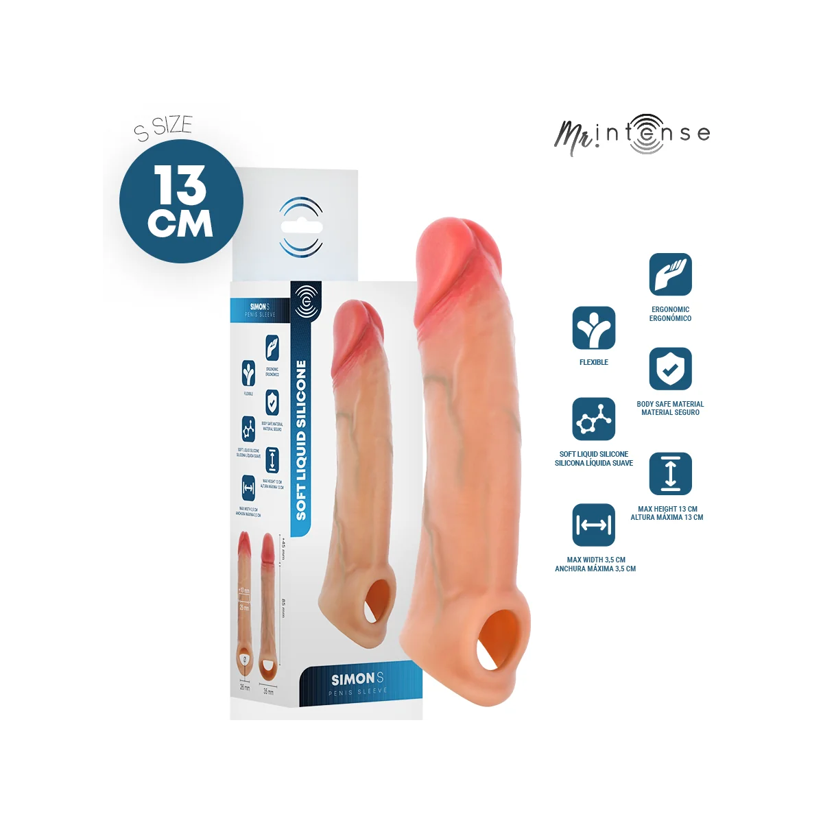 Mr Simon S Silikon-Penisschutz 13 cm -Ø- 4 cm von Mr. Intense Penis Accessories